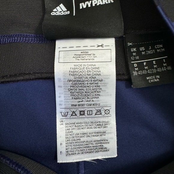 ADIDAS X IVY PARK TIGHT DKBLUE/BLACK HOUNDSTOOTH MESH WOMENS RARE SZ M - Picture 7 of 7